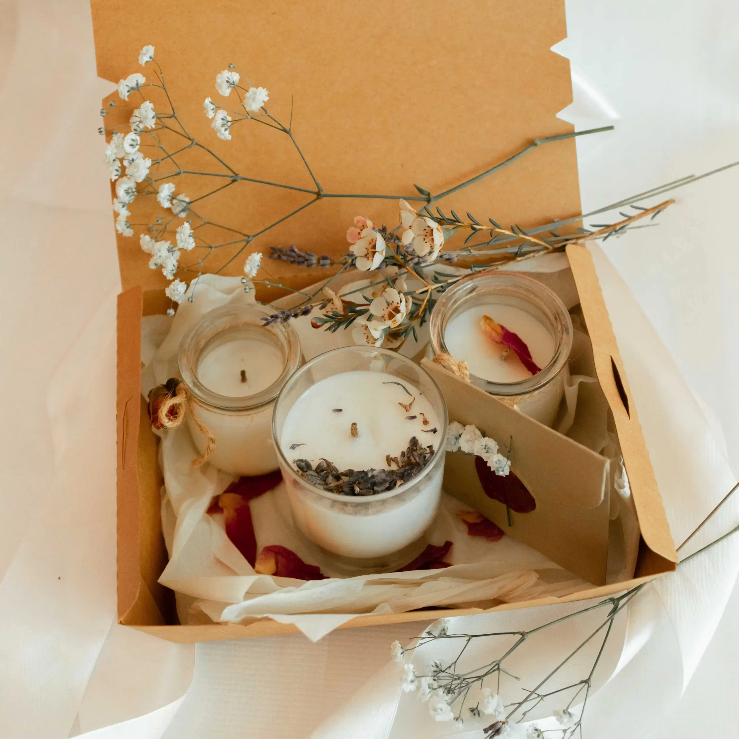 scented candle gift basket