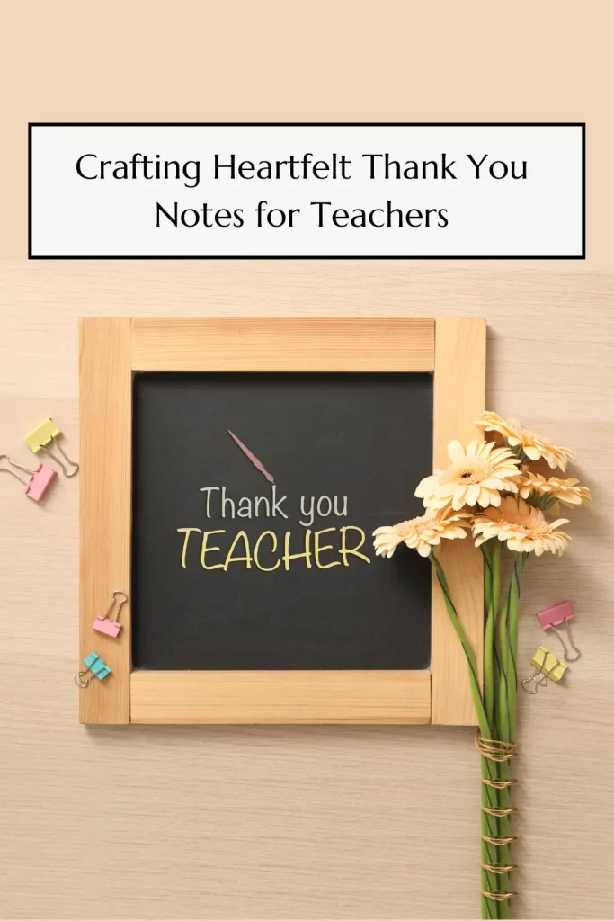 thank you notes for teachers from students