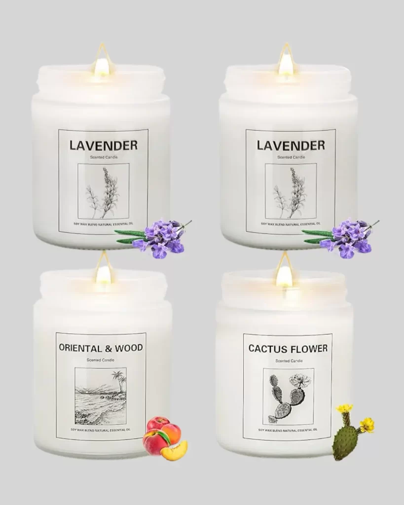 Lavender Scented Candles Set by Citronella