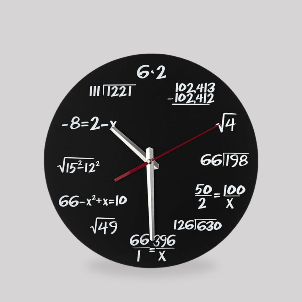 Math Wall Clock 